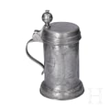 Gravierter Walzenkrug und Schokoladenkanne, Sachsen, um 1800