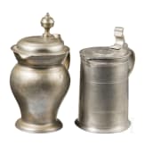 Zwei Zinnkannen, Franken, um 1800