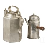 Schraubkanne und Schokoladenkanne, Sachsen, um 1800
