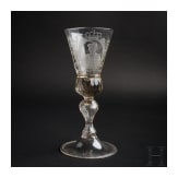 A German glass goblet with cover, circa 1900