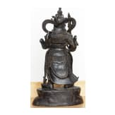 Bronzegussfigur eines Tempelw&auml;chters, China, 19./20. Jhdt.
