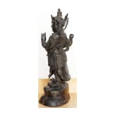 Bronzegussfigur eines Tempelw&auml;chters, China, 19./20. Jhdt.