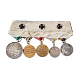 Ordensschnalle mit fünf Medaillen, Russland, zwischen 1895 und 1915
