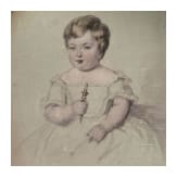 Empress Elisabeth of Austria - a hand-tinted daguerreotype of a little girl by William Edward Kilburn, London, circa 1857