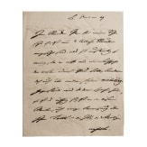 Emperor Wilhelm I - a handwritten and signed letter to General von Unruh concerning his son Friedrich Wilhelm, January 2, 1849