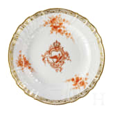 Emperor Wilhelm II - a KPM Neuosier plate from the royal dinner service, dated 1912