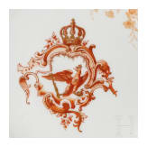 Emperor Wilhelm II - a KPM Neuosier plate from the royal dinner service, dated 1913