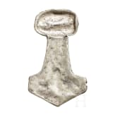 A Viking silver Thor's hammer embellished with filigree, 10th century