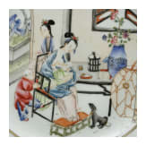 Ein Paar Famille-rose-Teller, Exportware, Qianlong-Periode, 18. Jhdt.