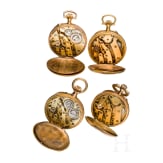 Vier goldene Damen-Taschenuhren - Deutschland und Europa, Anfang 20. Jhdt.
