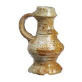 A small brown-glazed Bartmann's jug, Raeren, circa 1500