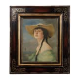 Toni Roth (1899 - 1971) - Portrait einer jungen Dame mit Hut