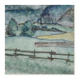 Aquarell, Ansicht von Toblach, 20. Jhdt.