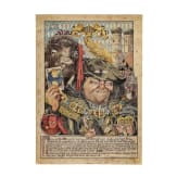 Hans-Joachim Dickler - Karikatur auf Franz Joseph Strau&szlig;, N&uuml;rnberg, datiert 1981