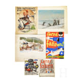 Willi Engelhardt - Arbeiten von Freunden und Kollegen, u. a. Fahrschulwerbung von Koch & Knab, Zeichnungen von L&uuml;decke, Pollinger, "The Saturday Evening Post", 1920er - 1930er Jahre