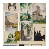 Willi Engelhardt - Studienarbeiten zu Perspektive, Architektur und Landschaft, 1920er Jahre