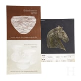 Willi Engelhardt - zw&ouml;lf Kunstbl&auml;tter, 1974, und vier Bl&auml;tter der "Keramik-Sammlung Edelmann", 1975, sowie ein Kalender "Edelmann - Das Gold der Thraker", 1981