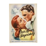 Willi Engelhardt - drei Filmplakate zu "Das Kreuz am J&auml;gersteig", "Das Erbe vom Pruggerhof" und "Das Schweigen im Walde", 1950er Jahre
