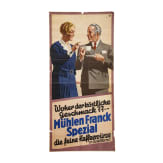 Willi Engelhardt - Plakat f&uuml;r Litfa&szlig;s&auml;ulen "M&uuml;hlen Franck Spezial - die feine Kaffeew&uuml;rze in Grie&szlig;form!"