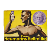 Willi Engelhardt - Gouache-Bild als Plakatentwurf "Pfarrer Heumanns Heilmittel - Nervogastrol"