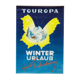 Plakat "Touropa Winter Urlaub - doppelte Erholung", 1953