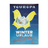 Plakat "Touropa Winter Urlaub - doppelte Erholung", 1953