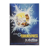 Stampfl in M&uuml;nchen - Plakat "DER Touristik - Mit dem Ferienexpress in die Alpen und in den Schwarzwald", 1955