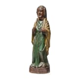 Geschnitzte Heiligenfigur, deutsch, 19. Jhdt.