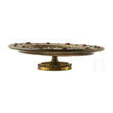 Gefu&szlig;te ovale Zierplatte mit emailliertem Dekor, Wien, um 1860