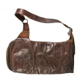 Lederne Jagdtasche mit Fellbesatz, deutsch, um 1830/40