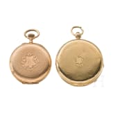 Zwei goldene Damen-Taschenuhren, um 1900