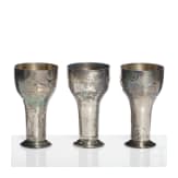 Drei Jugendstil-Pokale, Geislingen, WMF, um 1910