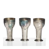 Drei Jugendstil-Pokale, Geislingen, WMF, um 1910