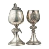 Zwei Stuttgarter Sch&uuml;tzen-Pokale, Hofjuwelier Eduard Foehr (einer), datiert 1871/1875