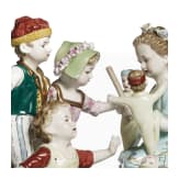Figurengruppe "Kinder beim Puppenspiel", deutsch, 20. Jhdt.