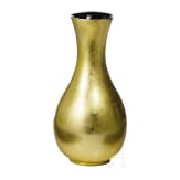 Blattvergoldete Designer-Vase, Paris, 1980er Jahre