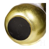Blattvergoldete Designer-Vase, Paris, 1980er Jahre