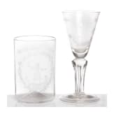 Becher und Kelchglas, deutsch, Mitte 18. Jhdt.