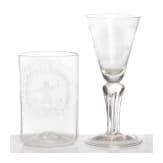 Becher und Kelchglas, deutsch, Mitte 18. Jhdt.