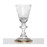 Pokal mit Liebespaar, 18. Jhdt., Schnitt sp&auml;ter