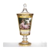 Gro&szlig;er Deckelpokal mit Allegorie, Nordb&ouml;hmen, Ende 19. Jhdt.