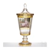 Gro&szlig;er Deckelpokal mit Allegorie, Nordb&ouml;hmen, Ende 19. Jhdt.