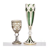 Fu&szlig;becher und Vase, B&ouml;hmen, Ende 19. Jhdt.