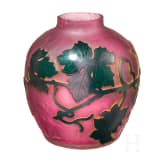Kleine Jugendstil-Glasvase, Nancy, Daum Fr&egrave;res, um 1900