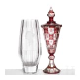 Vase und Deckelpokal, B&ouml;hmen, um 1930