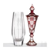 Vase und Deckelpokal, B&ouml;hmen, um 1930