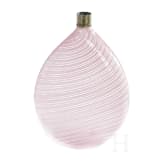 Plattflasche mit Glasf&auml;den, Italien, Murano, 1950er Jahre