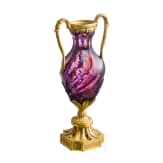 Glasvase mit Bronzemontierung, Frankreich, 19. Jhdt.