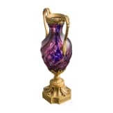 Glasvase mit Bronzemontierung, Frankreich, 19. Jhdt.