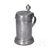Gravierter Walzenkrug und Schokoladenkanne, Sachsen, um 1800